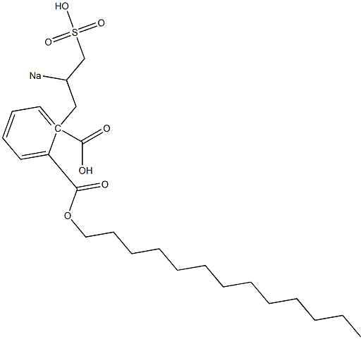 Phthalic acid 1-tridecyl 2-(2-sodiosulfopropyl) ester Struktur
