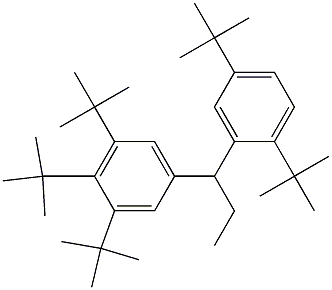 1-(3,4,5-Tri-tert-butylphenyl)-1-(2,5-di-tert-butylphenyl)propane Struktur