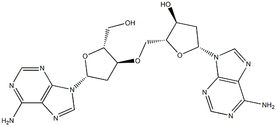 5'-O-(2'-Deoxy-3'-adenylyl)-2'-deoxyadenosine Structure