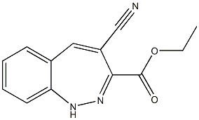 4-Cyano-1H-1,2-benzodiazepine-3-carboxylic acid ethyl ester Struktur