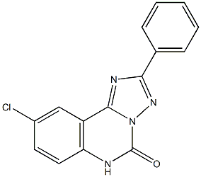 9-クロロ-2-フェニル[1,2,4]トリアゾロ[1,5-c]キナゾリン-5(6H)-オン 化学構造式