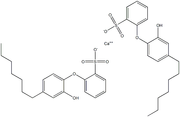 Bis(2'-hydroxy-4'-heptyl[oxybisbenzene]-2-sulfonic acid)calcium salt 结构式