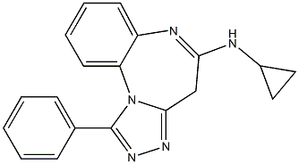 1-Phenyl-5-(cyclopropylamino)-4H-[1,2,4]triazolo[4,3-a][1,5]benzodiazepine Structure