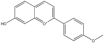 2-(4-Methoxyphenyl)-7-hydroxy-1-benzopyrylium 结构式