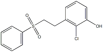 2-クロロ-3-(2-フェニルスルホニルエチル)フェノール 化学構造式