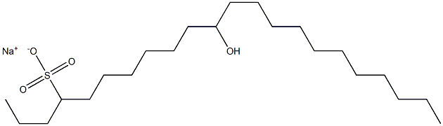 11-Hydroxydocosane-4-sulfonic acid sodium salt Struktur