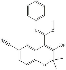 6-Cyano-3-hydroxy-2,2-dimethyl-N-phenyl-2H-1-benzopyran-4-carbimidic acid methyl ester