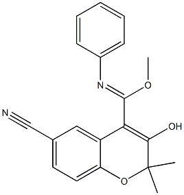  6-Cyano-3-hydroxy-2,2-dimethyl-N-phenyl-2H-1-benzopyran-4-carbimidic acid methyl ester