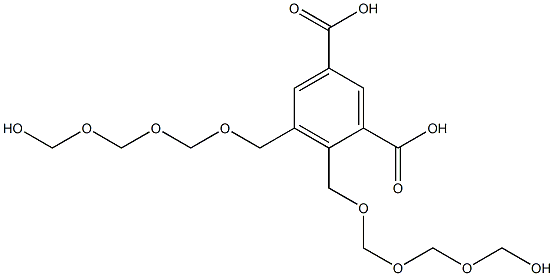 4,5-Bis(7-hydroxy-2,4,6-trioxaheptan-1-yl)isophthalic acid 结构式