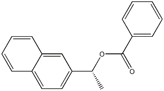 [R,(+)]-α-メチル-2-ナフタレンメタノールベンゾアート 化学構造式