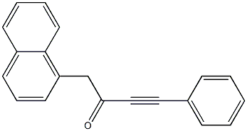 1-(1-ナフタレニル)-4-フェニル-3-ブチン-2-オン 化学構造式