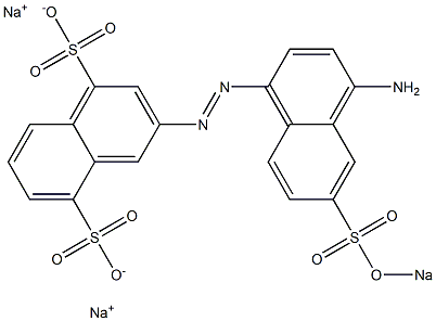 3-[4-Amino-6-(sodiosulfo)-1-naphtylazo]-1,5-naphthalenedisulfonic acid disodium salt Structure