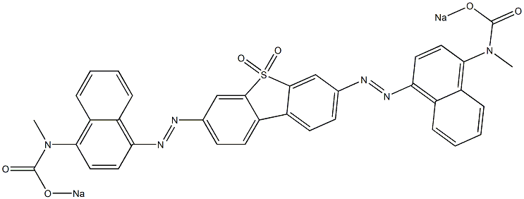 3,7-Bis[[4-[(sodiooxycarbonyl)methylamino]-1-naphtyl]azo]dibenzothiophene 5,5-dioxide