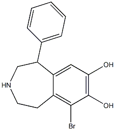 5-Phenyl-9-bromo-2,3,4,5-tetrahydro-1H-3-benzazepine-7,8-diol Structure