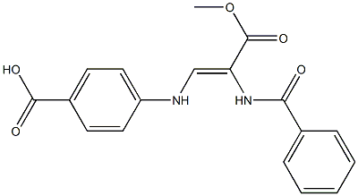 (Z)-3-[(4-Carboxyphenyl)amino]-2-(benzoylamino)acrylic acid 1-methyl ester 结构式