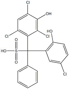 (3-Chloro-6-hydroxyphenyl)(2,4,6-trichloro-3-hydroxyphenyl)phenylmethanesulfonic acid