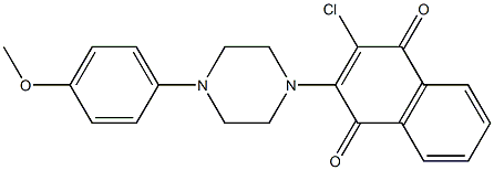 3-Chloro-2-[4-(4-methoxyphenyl)piperazino]-1,4-naphthoquinone Struktur