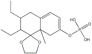 Phosphoric acid diethyl[[1,2,3,4,8,8a-hexahydro-8a-methylspiro[naphthalene-1,2'-[1,3]dioxolan]]-7-yl] ester