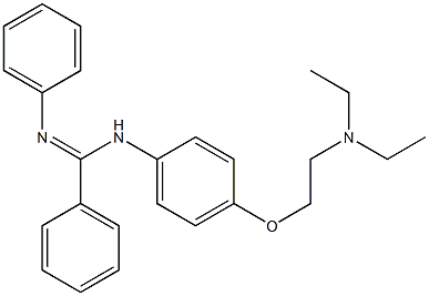 N-[4-[2-(Diethylamino)ethoxy]phenyl]-N'-phenylbenzamidine Structure