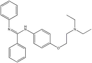 N-[4-[2-(Diethylamino)ethoxy]phenyl]-N'-phenylbenzamidine 结构式