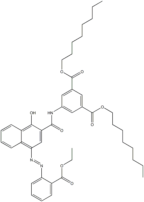  1-Hydroxy-4-[2-(ethoxycarbonyl)phenylazo]-N-[3,5-di(octyloxycarbonyl)phenyl]-2-naphthamide