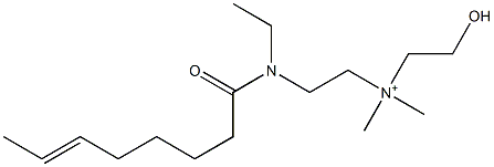 2-[N-Ethyl-N-(6-octenoyl)amino]-N-(2-hydroxyethyl)-N,N-dimethylethanaminium 结构式