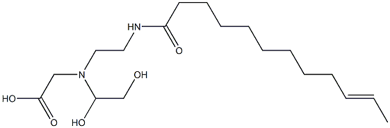 N-(1,2-Dihydroxyethyl)-N-[2-(10-dodecenoylamino)ethyl]aminoacetic acid,,结构式