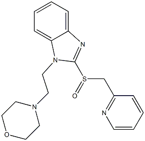 1-(2-Morpholinoethyl)-2-[(2-pyridinyl)methylsulfinyl]-1H-benzimidazole 结构式