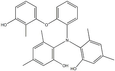 N,N-Bis(6-hydroxy-2,4-dimethylphenyl)-2-(3-hydroxy-2-methylphenoxy)benzenamine Structure