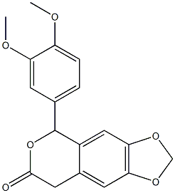 5-(3,4-Dimethoxyphenyl)-5H-1,3-dioxolo[4,5-g][2]benzopyran-7(8H)-one 结构式