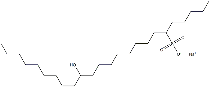 15-Hydroxytetracosane-6-sulfonic acid sodium salt Structure