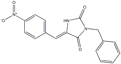 3-Benzyl-5-(4-nitrobenzylidene)imidazolidine-2,4-dione|