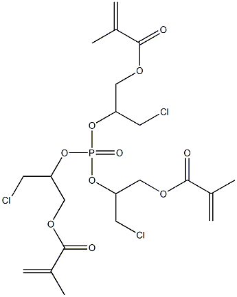 Phosphoric acid tris[1-chloromethyl-2-(methacryloyloxy)ethyl] ester 结构式