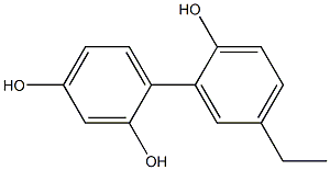 5'-Ethyl-1,1'-biphenyl-2,2',4-triol Structure