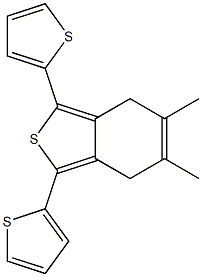 4,7-Dihydro-5,6-dimethyl-1,3-di(2-thienyl)benzo[c]thiophene,,结构式