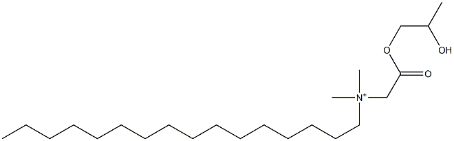 N-[(2-ヒドロキシプロポキシ)カルボニルメチル]-N,N-ジメチル-1-ヘキサデカンアミニウム 化学構造式