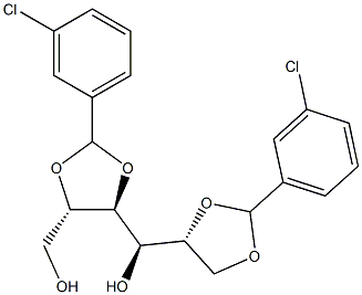 2-O,3-O:5-O,6-O-Bis(3-chlorobenzylidene)-D-glucitol,,结构式