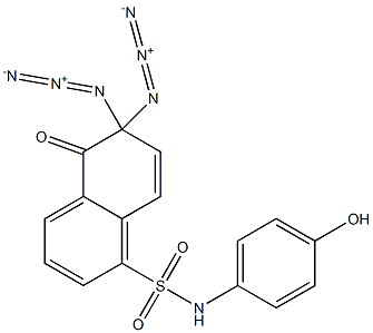 6,6-Diazido-N-(p-hydroxyphenyl)-5-oxo-5,6-dihydro-1-naphthalenesulfonamide,,结构式