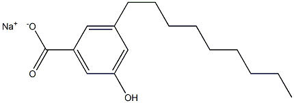 3-Nonyl-5-hydroxybenzoic acid sodium salt Structure