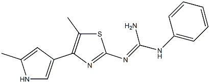 2-[[Amino(phenylamino)methylene]amino]-5-methyl-4-(2-methyl-1H-pyrrol-4-yl)thiazole Structure