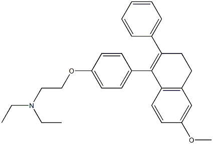 2-[4-(6-Methoxy-2-phenyl-3,4-dihydronaphthalen-1-yl)phenoxy]ethyldiethylamine,,结构式