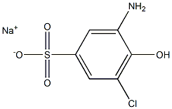3-Amino-5-chloro-4-hydroxybenzenesulfonic acid sodium salt Structure