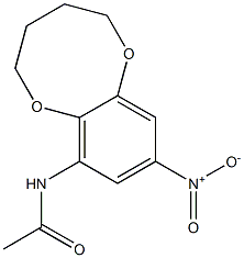 7-(Acetylamino)-9-nitro-2,3,4,5-tetrahydro-1,6-benzodioxocin Structure