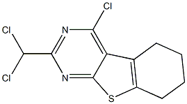 4-クロロ-5,6,7,8-テトラヒドロ-2-ジクロロメチル[1]ベンゾチエノ[2,3-d]ピリミジン 化学構造式