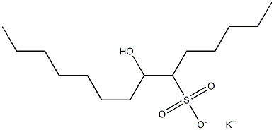7-ヒドロキシテトラデカン-6-スルホン酸カリウム 化学構造式