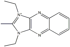 1,3-Diethyl-2-methyl-1H-imidazo[4,5-b]quinoxalin-3-ium Struktur