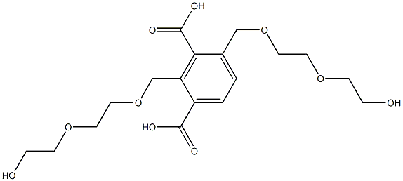 2,4-Bis(7-hydroxy-2,5-dioxaheptan-1-yl)isophthalic acid Structure