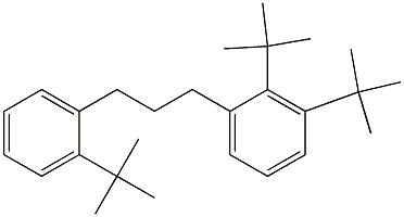 1-(2,3-ジ-tert-ブチルフェニル)-3-(2-tert-ブチルフェニル)プロパン 化学構造式