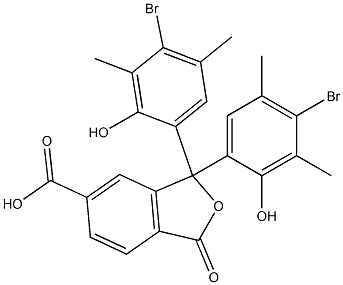 1,1-Bis(4-bromo-2-hydroxy-3,5-dimethylphenyl)-1,3-dihydro-3-oxoisobenzofuran-6-carboxylic acid,,结构式