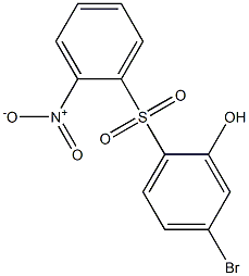 5-Bromo-2-[(2-nitrophenyl)sulfonyl]phenol Struktur